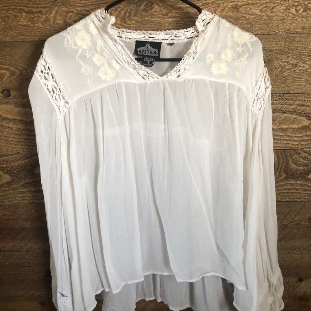 Shear floral top